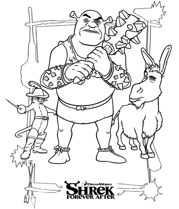 Shrek 4 coloring pages