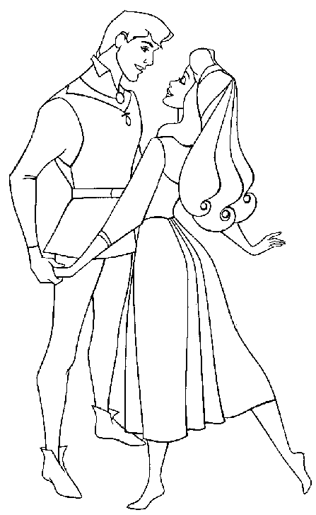 Sleeping beauty coloring pages