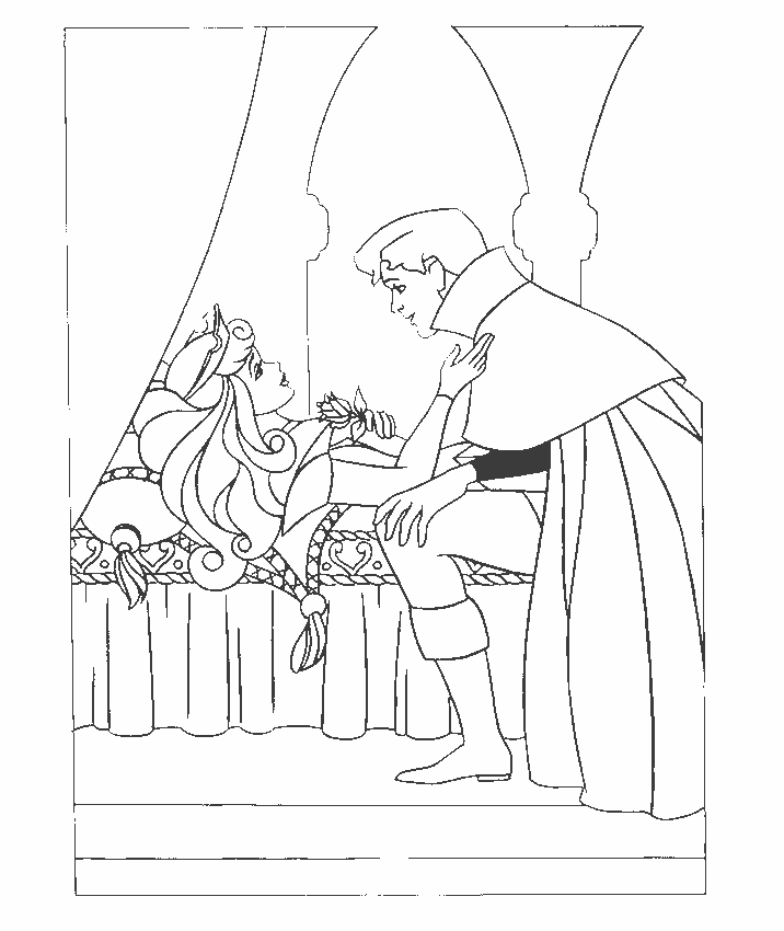 Sleeping beauty coloring pages