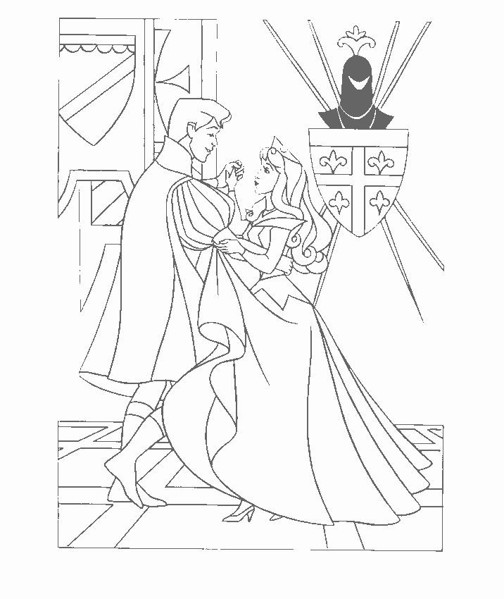 Sleeping beauty coloring pages