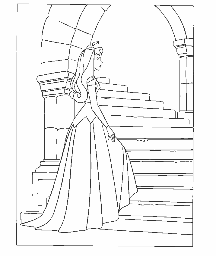 Sleeping beauty coloring pages