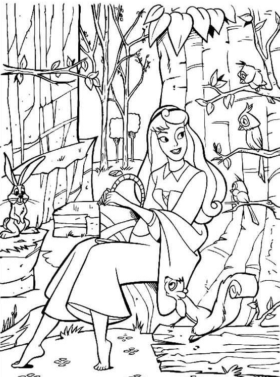 Sleeping beauty coloring pages