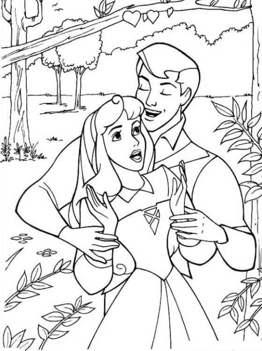 Sleeping beauty coloring pages