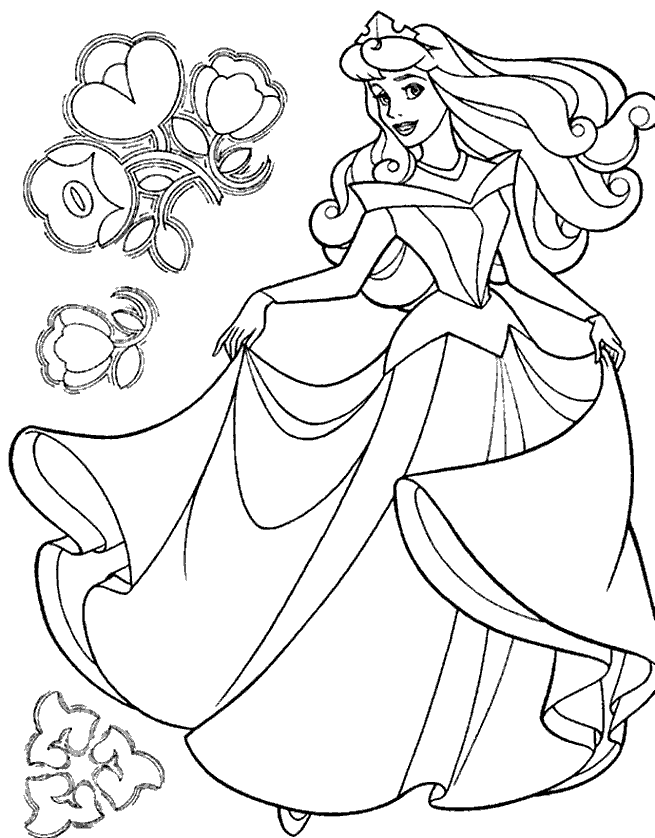 Sleeping beauty coloring pages