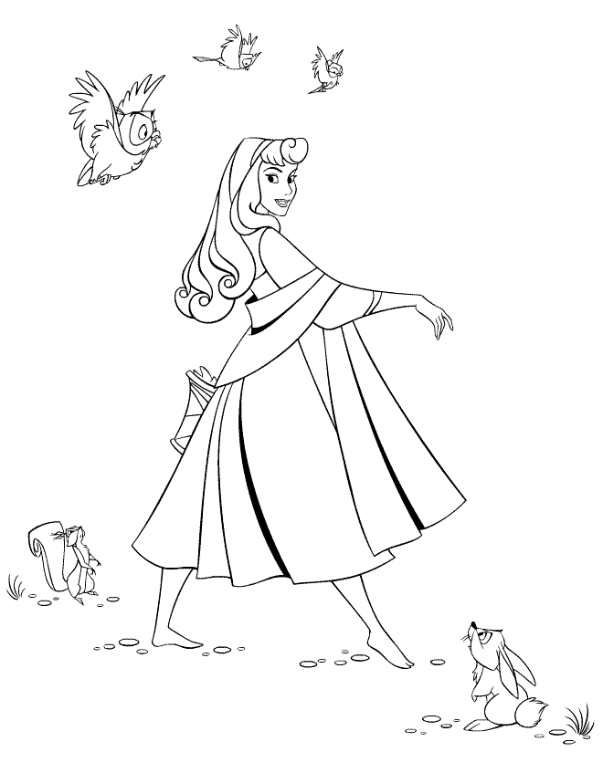 Sleeping beauty coloring pages