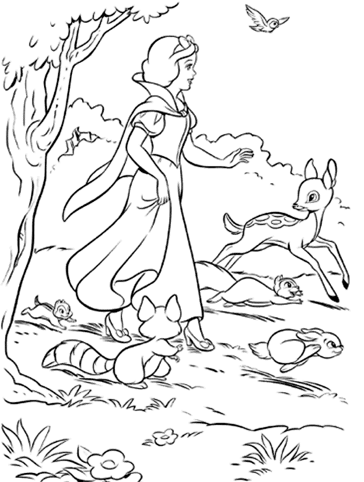 Snowwhite coloring pages