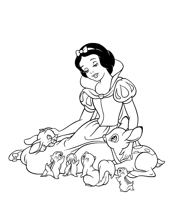 Snowwhite coloring pages