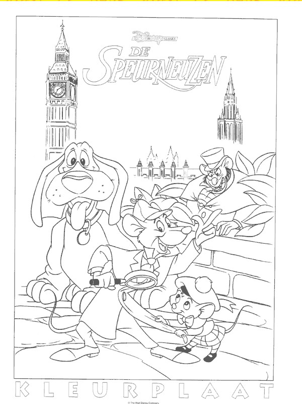 The great mouse detective coloring pages