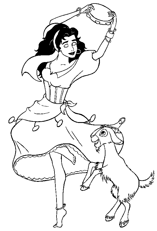 The hunchback of the notre dame coloring pages