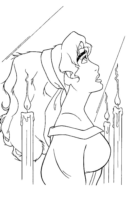 The hunchback of the notre dame coloring pages