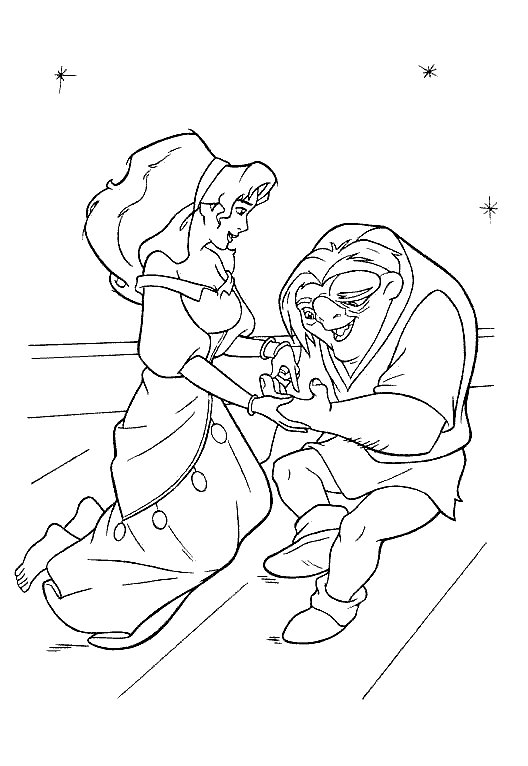 The hunchback of the notre dame coloring pages