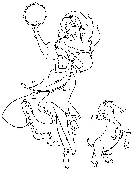 The hunchback of the notre dame coloring pages