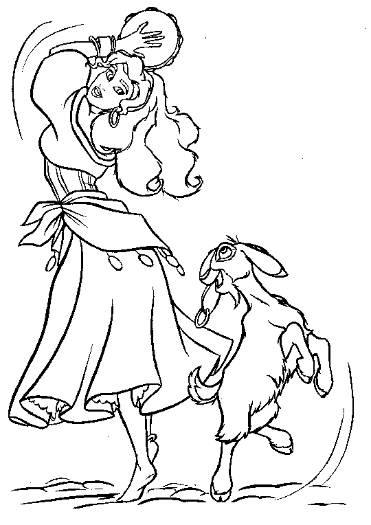 The hunchback of the notre dame coloring pages