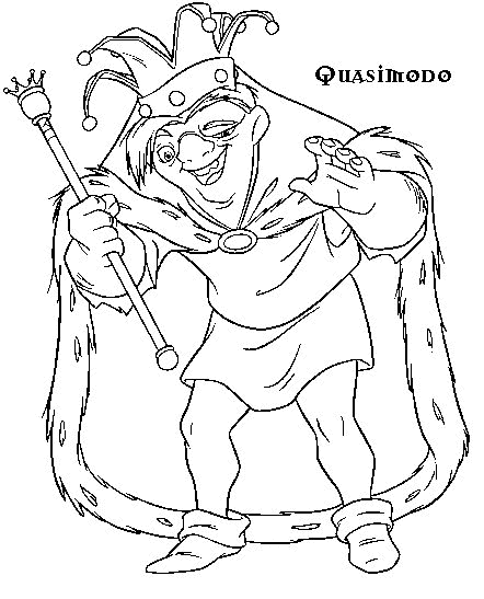 The hunchback of the notre dame coloring pages