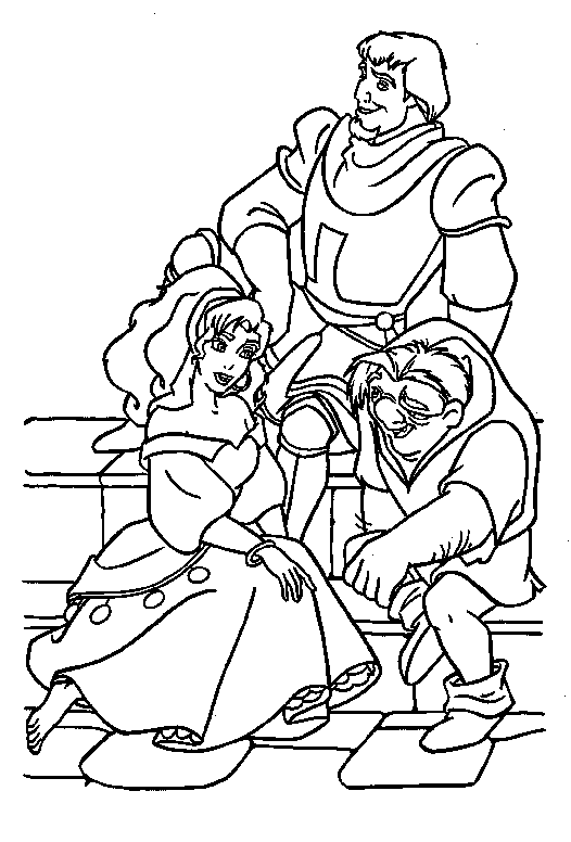 The hunchback of the notre dame coloring pages