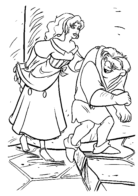 The hunchback of the notre dame coloring pages