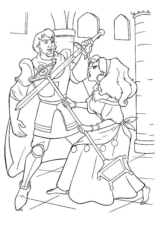 The hunchback of the notre dame coloring pages