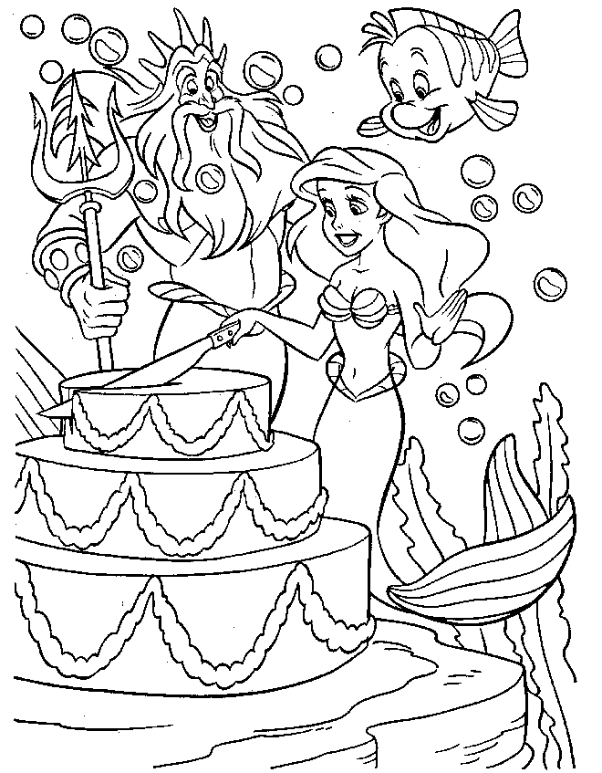 The little mermaid coloring pages