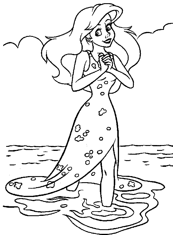 The little mermaid coloring pages