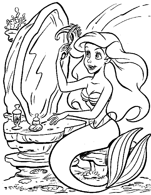 The little mermaid coloring pages