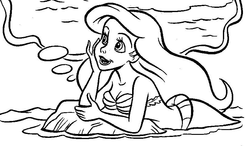 The little mermaid coloring pages