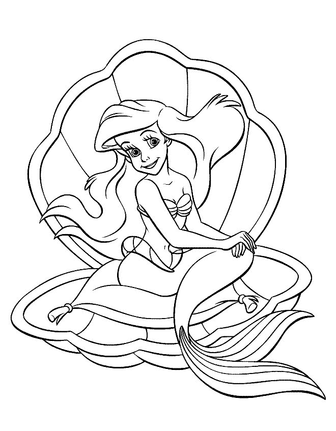 The little mermaid coloring pages