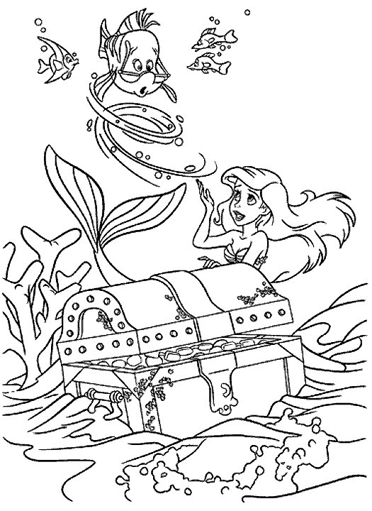 The little mermaid coloring pages