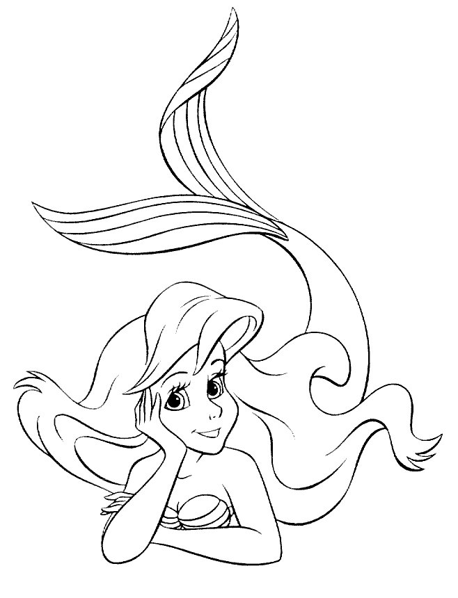 The little mermaid coloring pages