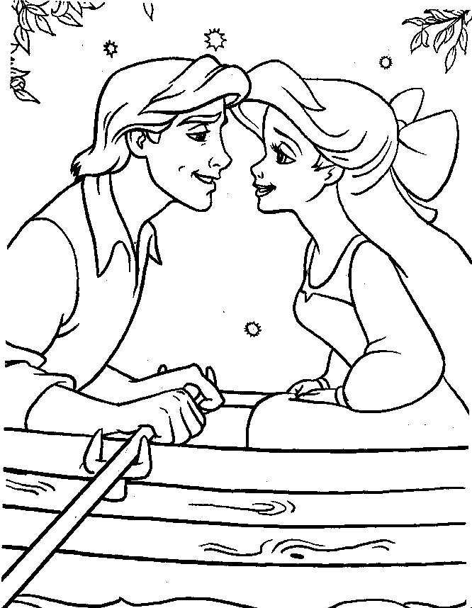 The little mermaid coloring pages