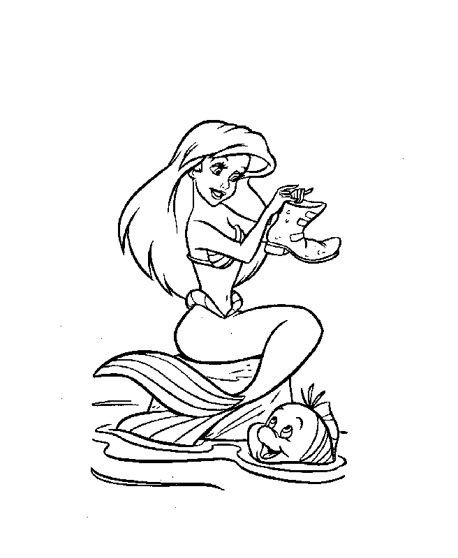 The little mermaid coloring pages