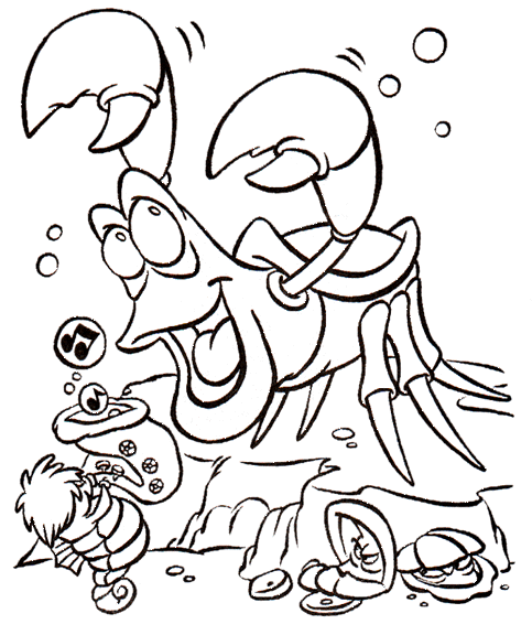 The little mermaid coloring pages