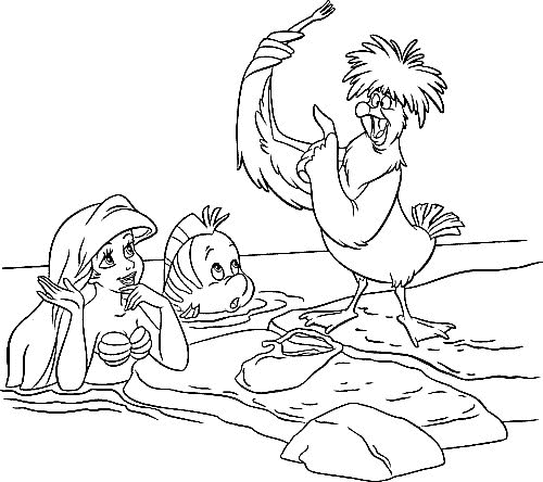 The little mermaid coloring pages