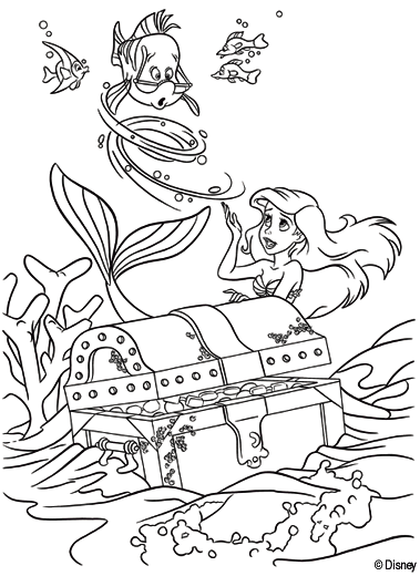 The little mermaid coloring pages