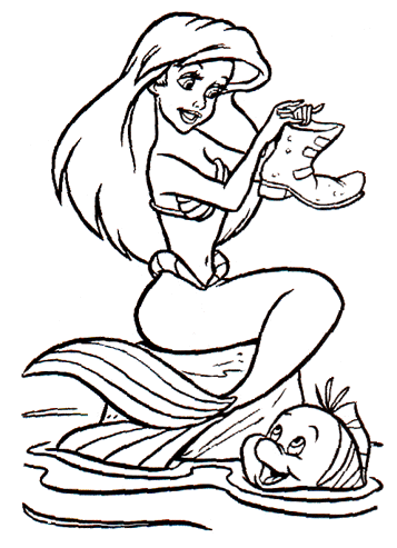 The little mermaid coloring pages