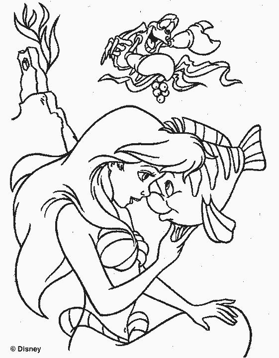 The little mermaid coloring pages