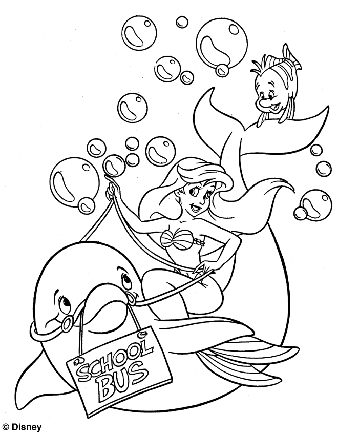 The little mermaid coloring pages