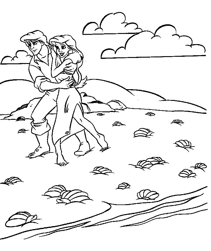 The little mermaid coloring pages