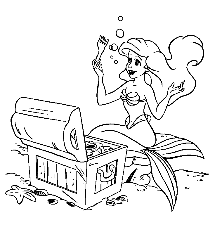 The little mermaid coloring pages