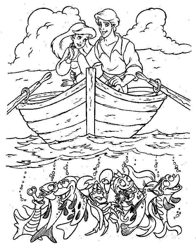 The little mermaid coloring pages