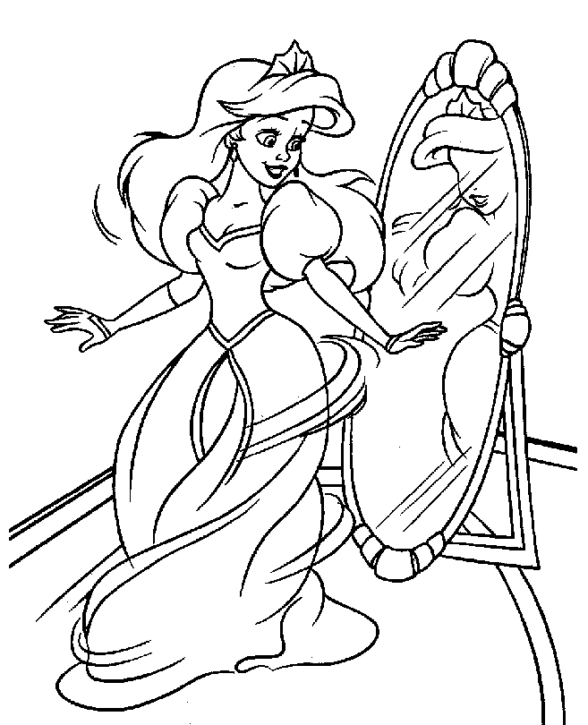 The little mermaid coloring pages