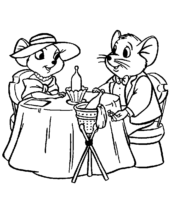 The rescuers coloring pages