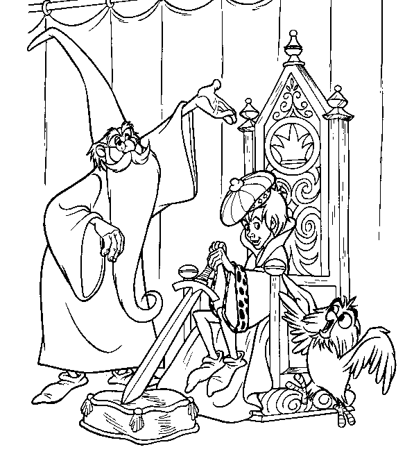 The sword in the stone coloring pages