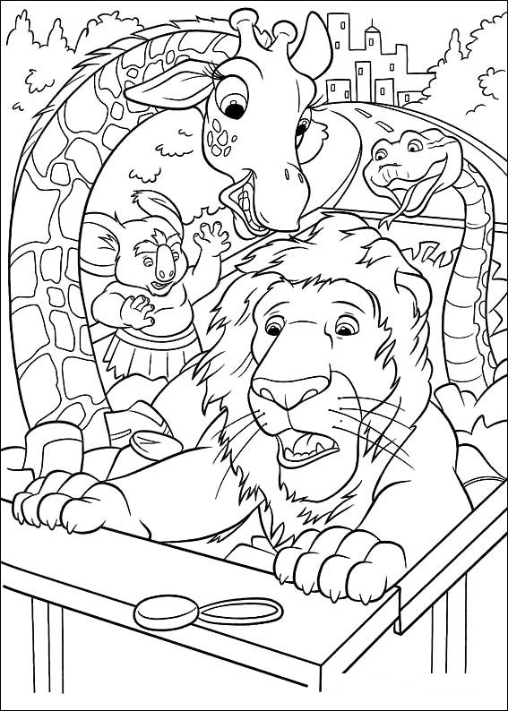 The wild coloring pages