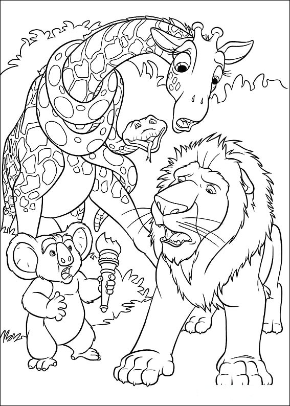 The wild coloring pages