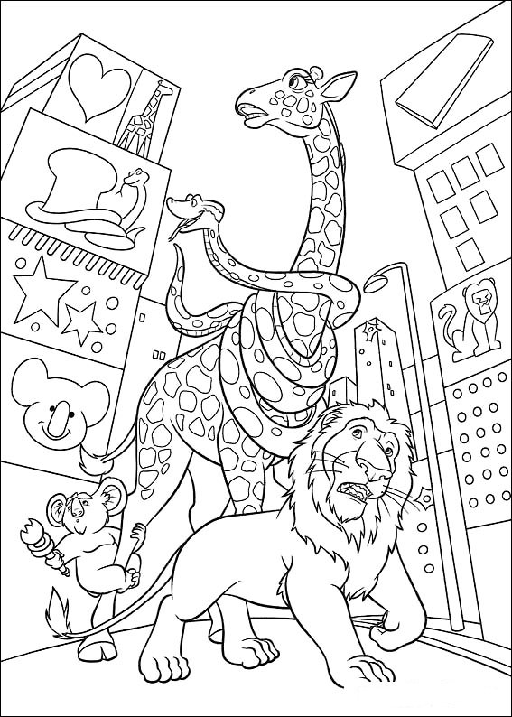 The wild coloring pages