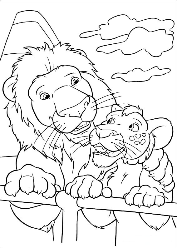 The wild coloring pages