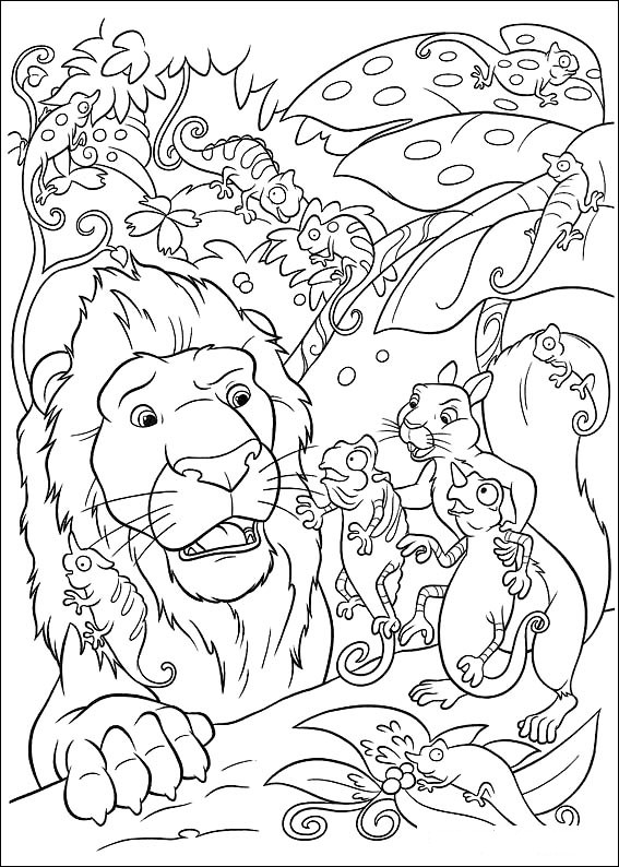 The wild coloring pages