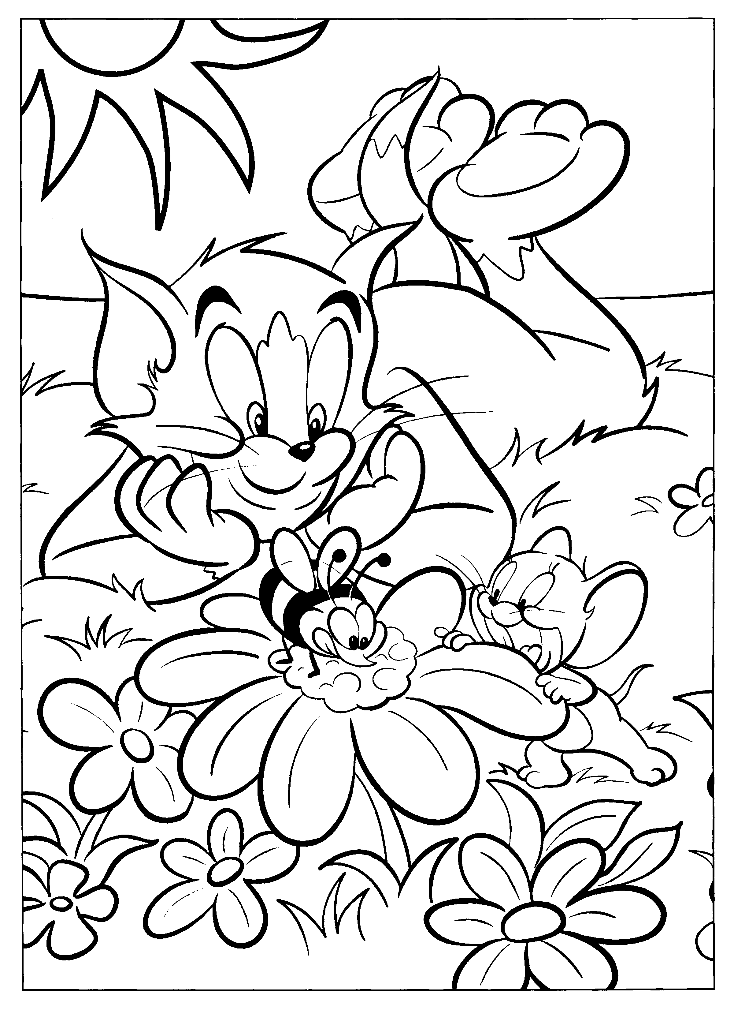 Tom and jerry coloring pages