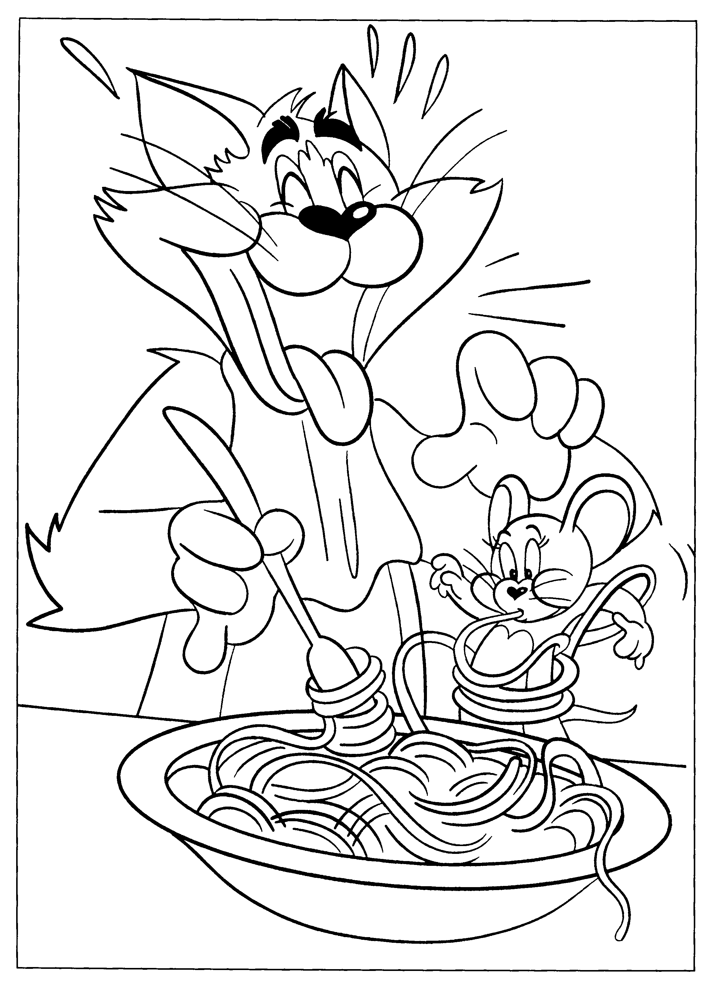 Tom and jerry coloring pages