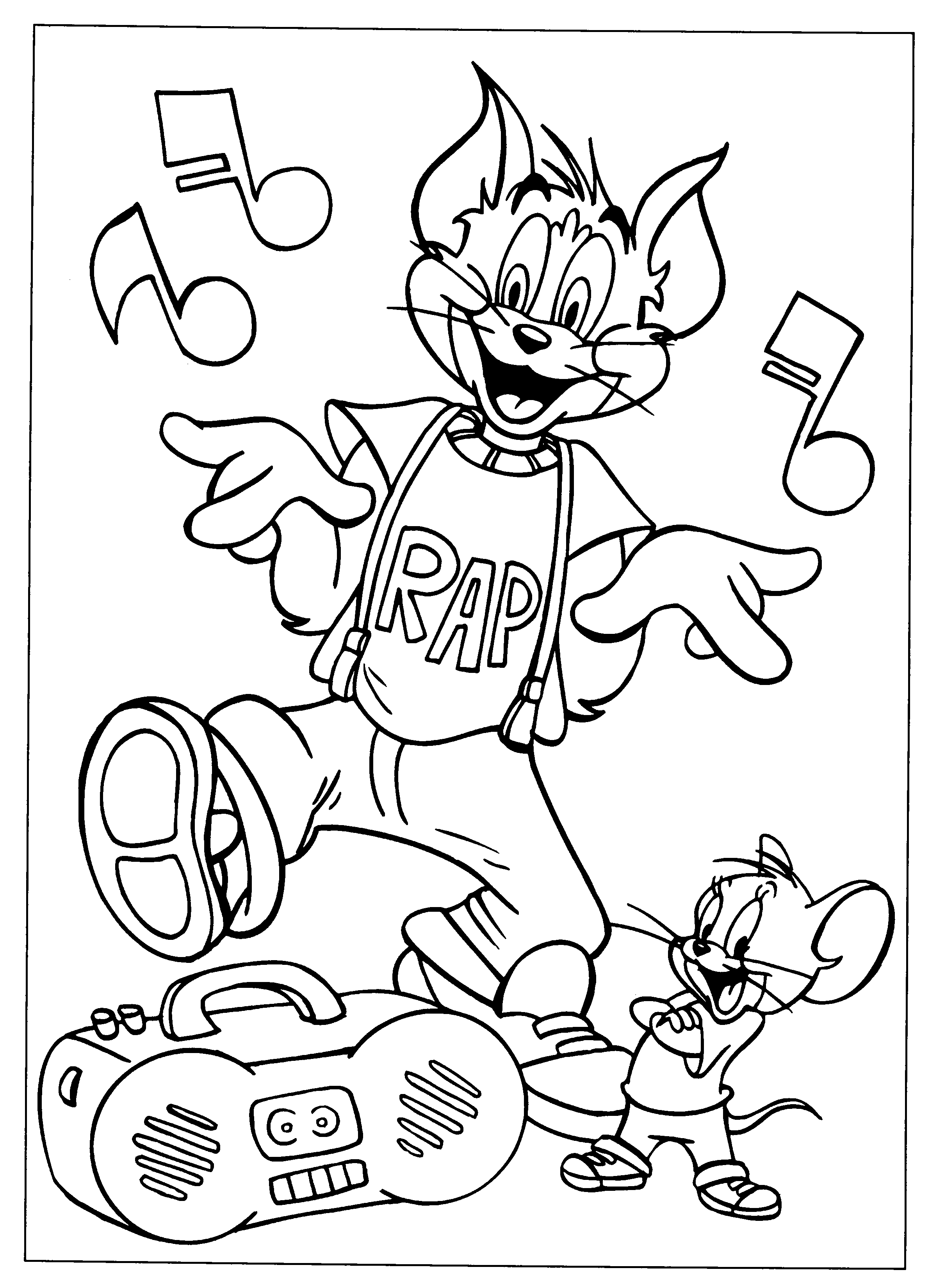 Tom and jerry coloring pages